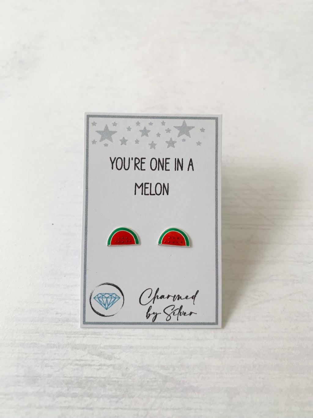 Sterling Silver Watermelon Earrings