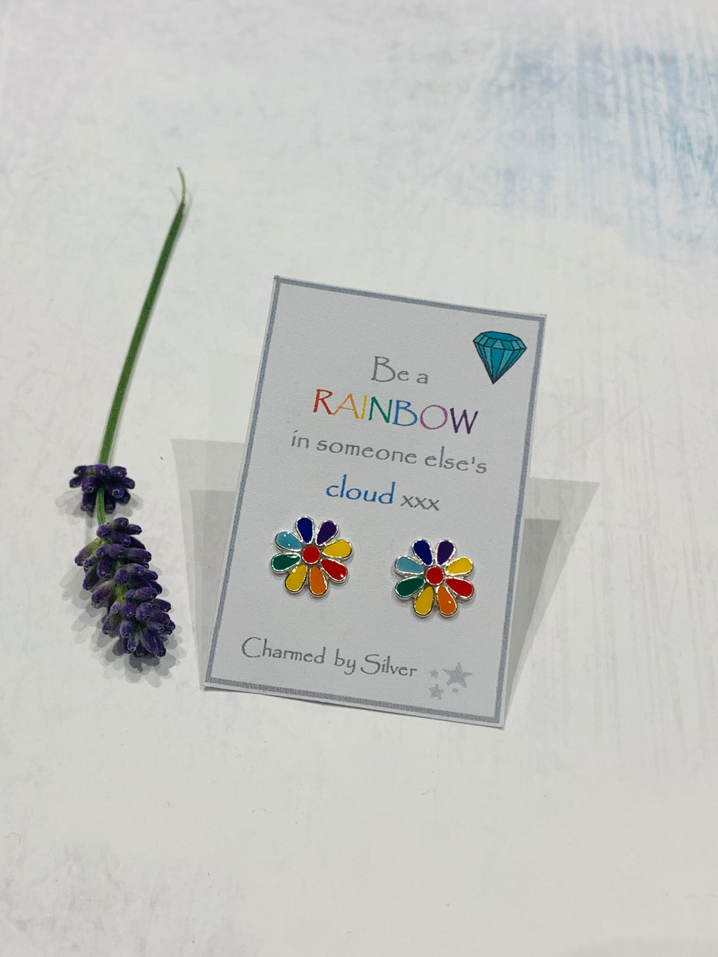 Rainbow Flower Earrings