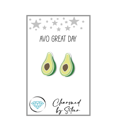 Sterling Silver Avocado Earrings - Avo great day