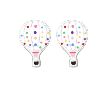 Sterling Silver Hot Air Balloon Earrings