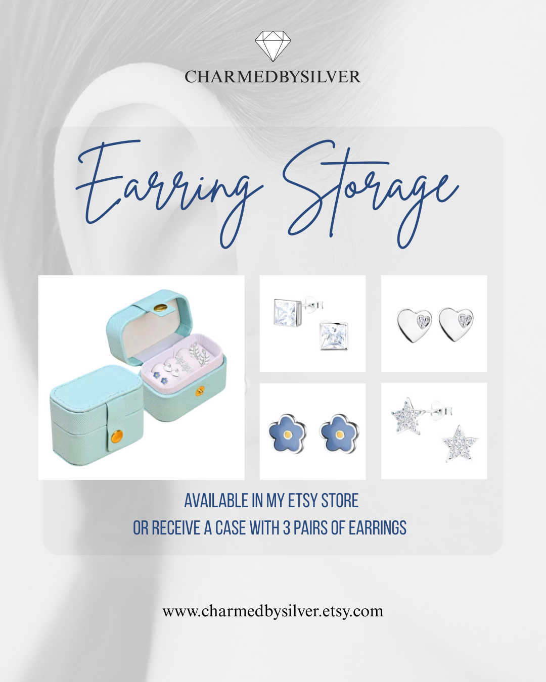 Mini Earring & Jewellery Travel Storage Case
