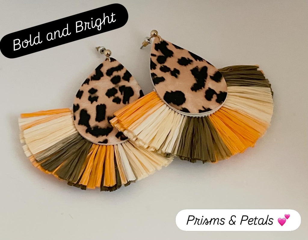Funky Oversized Leopard Earrings