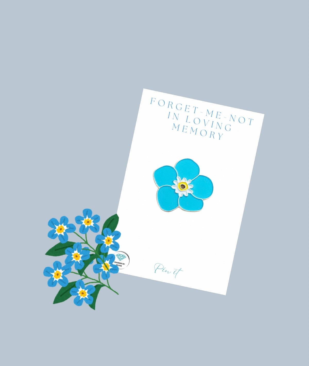 Forget-me-not Enamel Pin