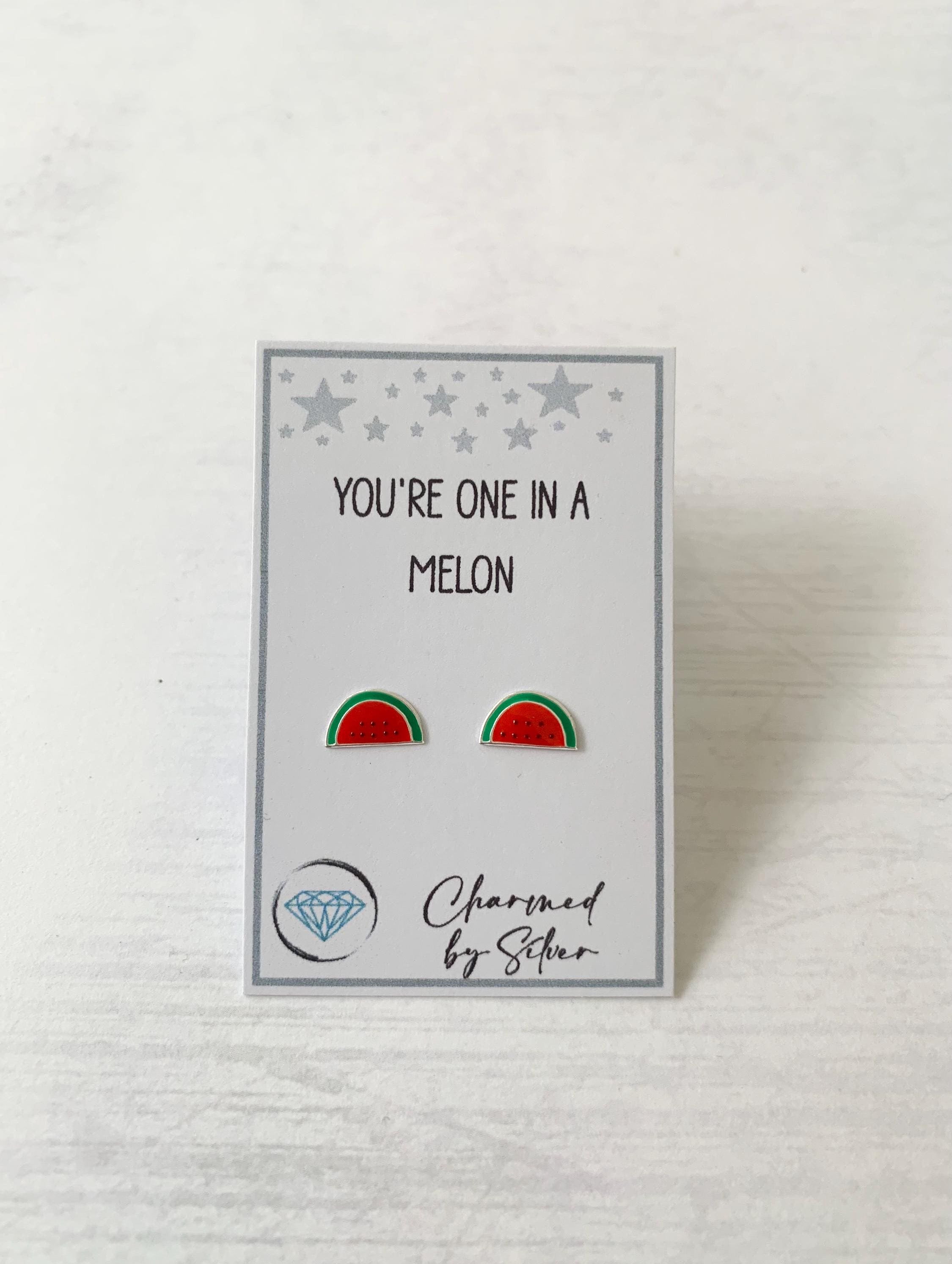 Sterling Silver Watermelon Earrings