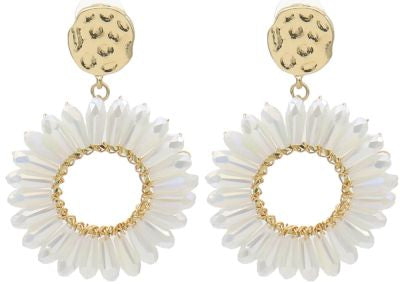 Beautiful White Bead Earrings