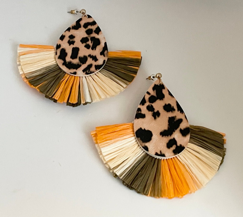 Funky Oversized Leopard Earrings