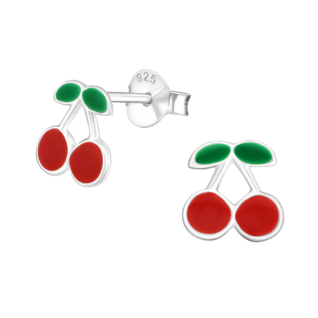 Sterling Silver Cherry Earrings