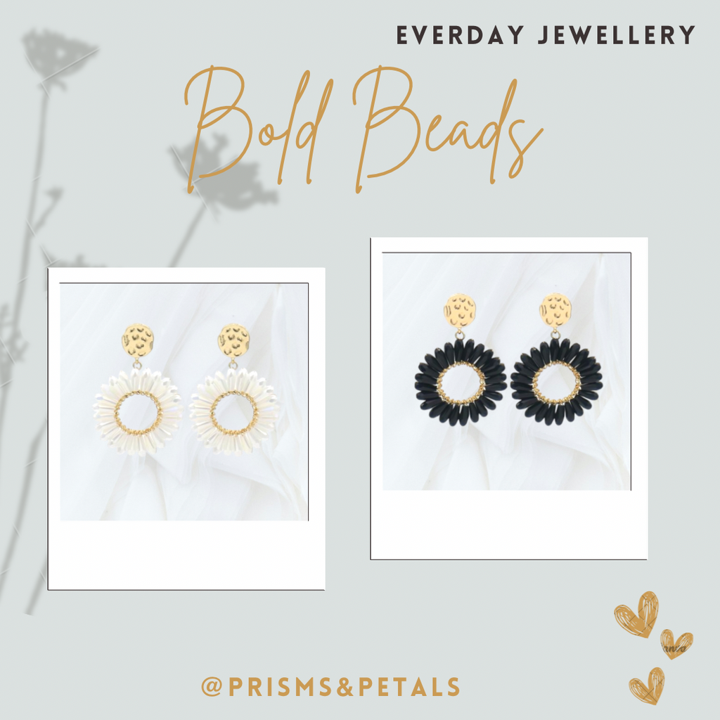 Beautiful Black Bead Earrings