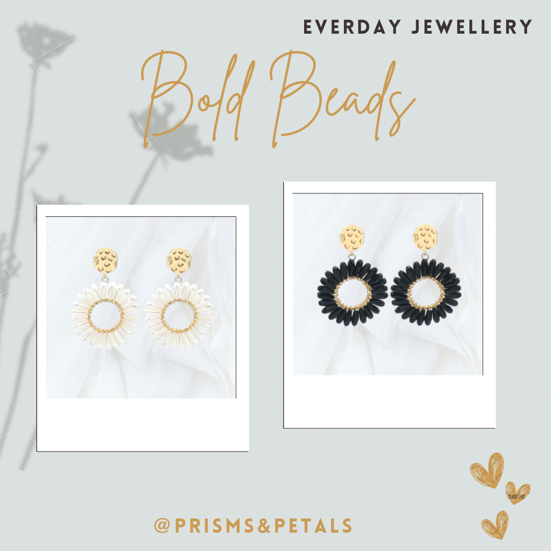 Beautiful Black Bead Earrings