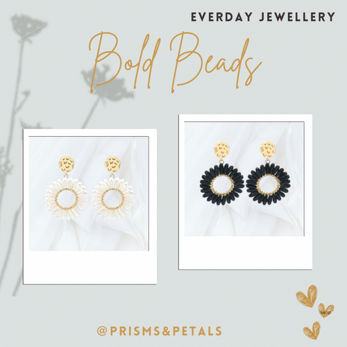 Beautiful Black Bead Earrings