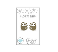 Sterling Silver Sloth Earrings - Love to sleep