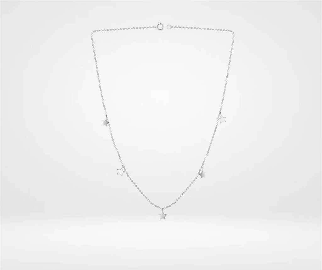 Sterling Silver Stars Necklace
