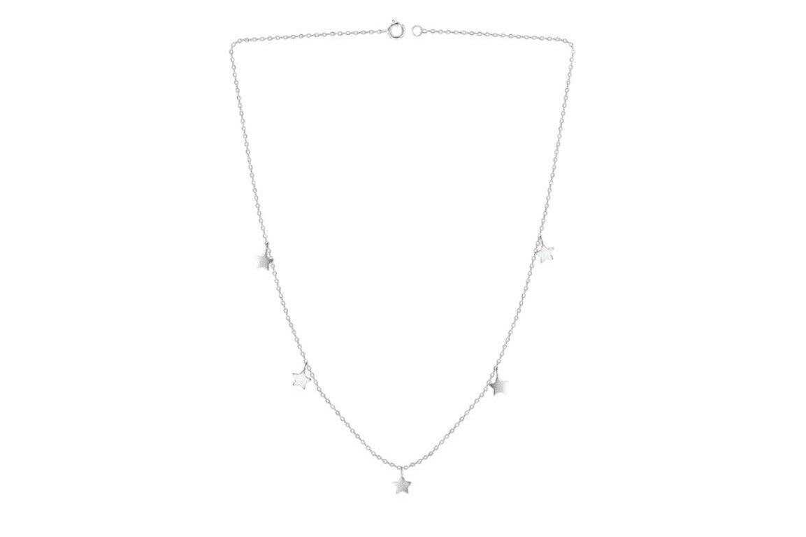 Sterling Silver Stars Necklace