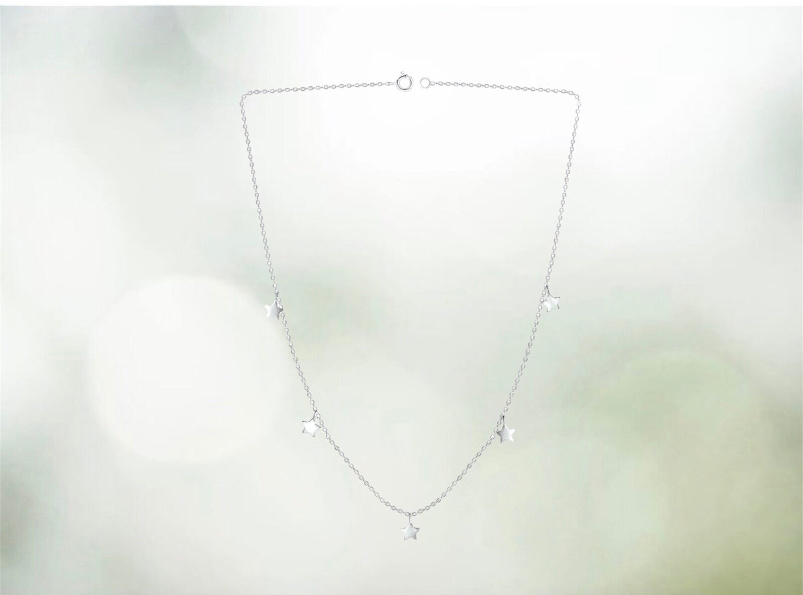 Sterling Silver Stars Necklace