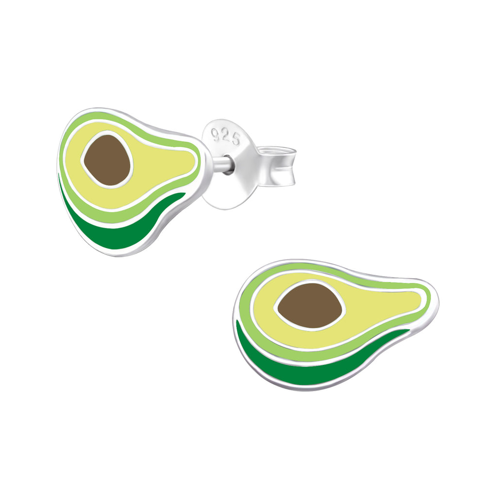 Sterling Silver Avocado Earrings - Avo great day