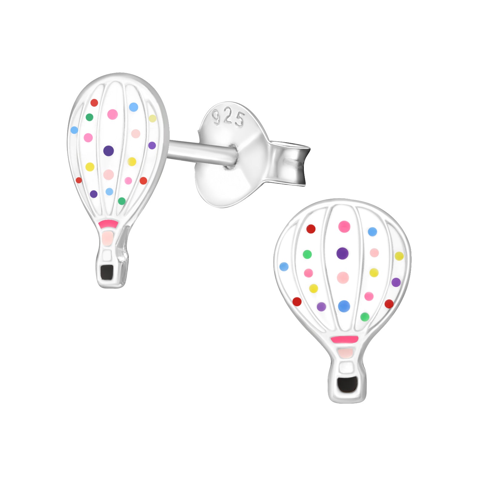 Sterling Silver Hot Air Balloon Earrings