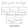 Sterling Silver sunshine Beads Hoops - choose your colours!