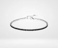 Sterling Silver Black CZ Tennis Bracelet