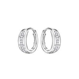 Sterling Silver Cubic Zirconia Hoops