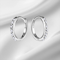 Sterling Silver Cubic Zirconia Huggie Hoop Earrings