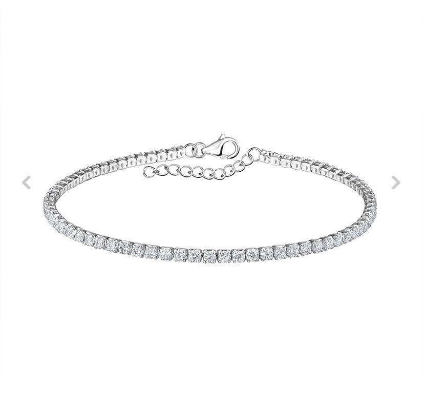 Sterling Silver CZ Tennis Bracelet