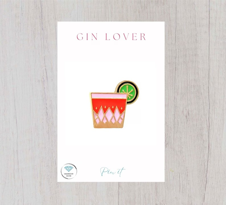 Gin Cocktail Enamel Pin