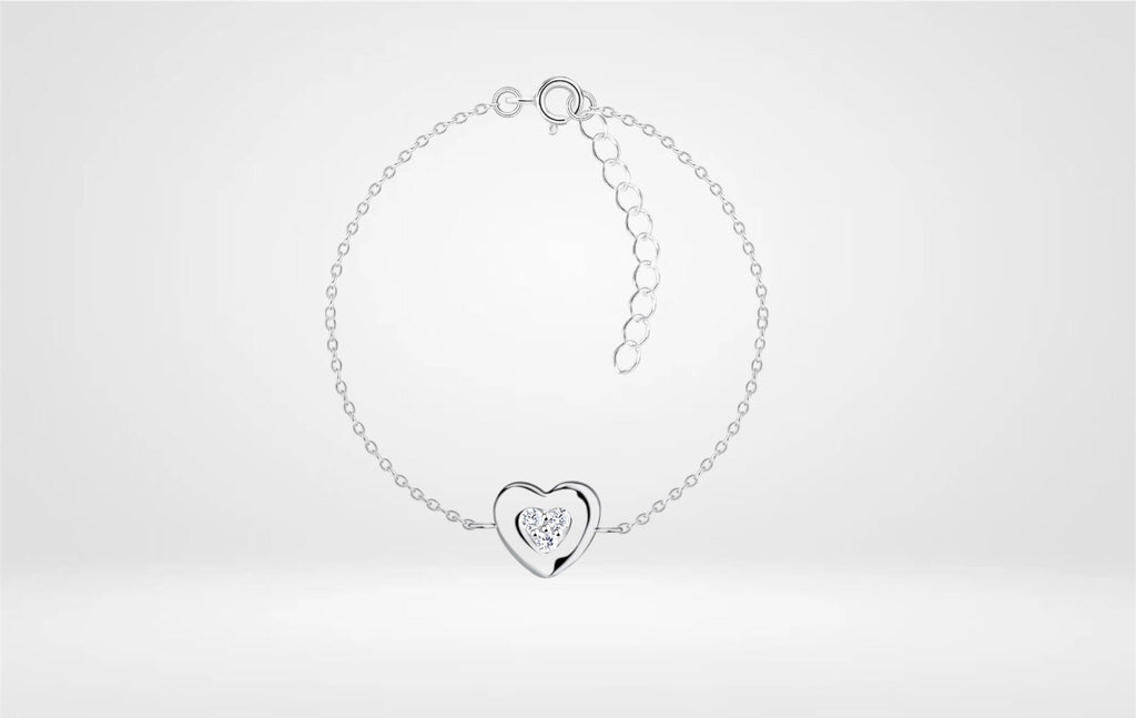 Sterling Silver Heart Bracelet