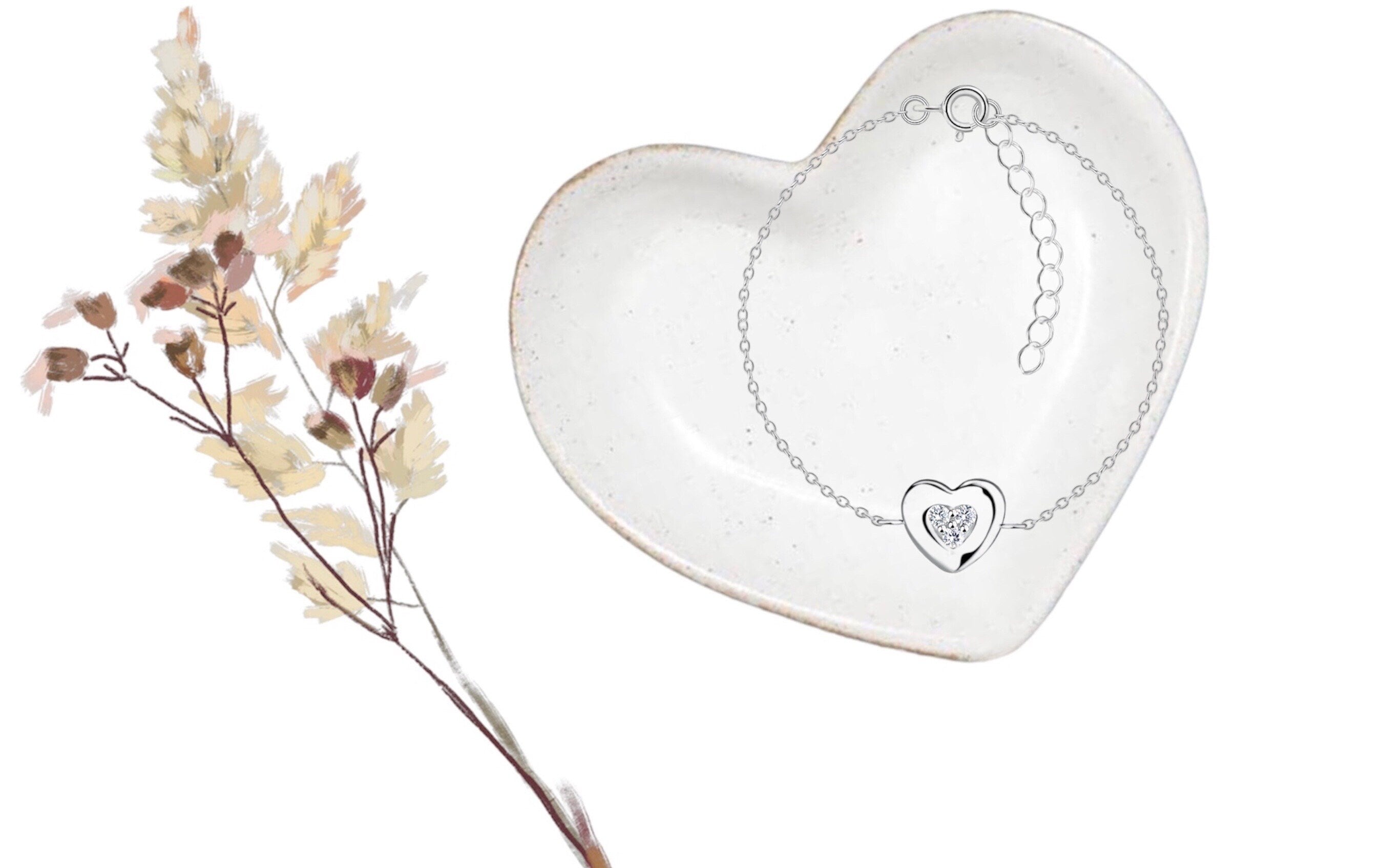 Sterling Silver Heart Bracelet