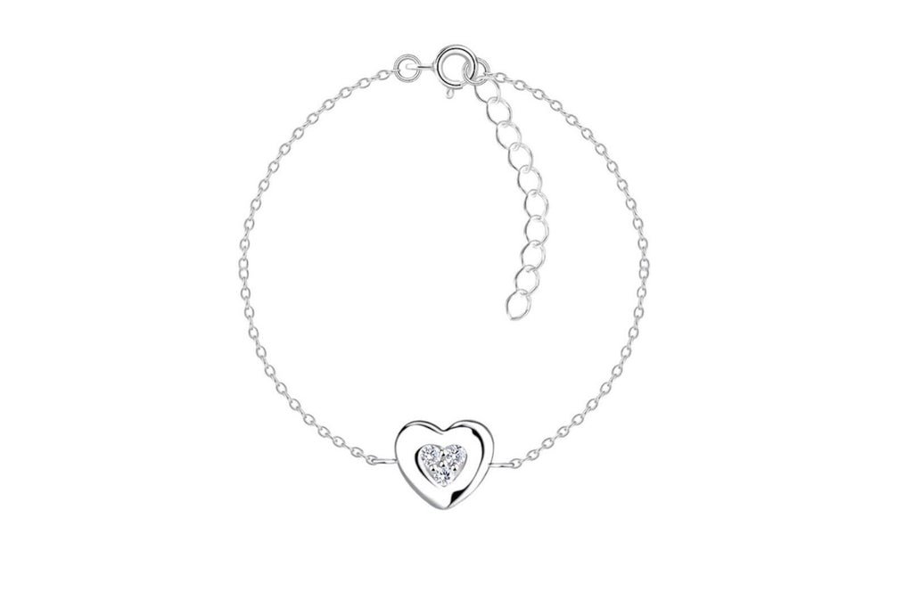 Sterling Silver Heart Bracelet