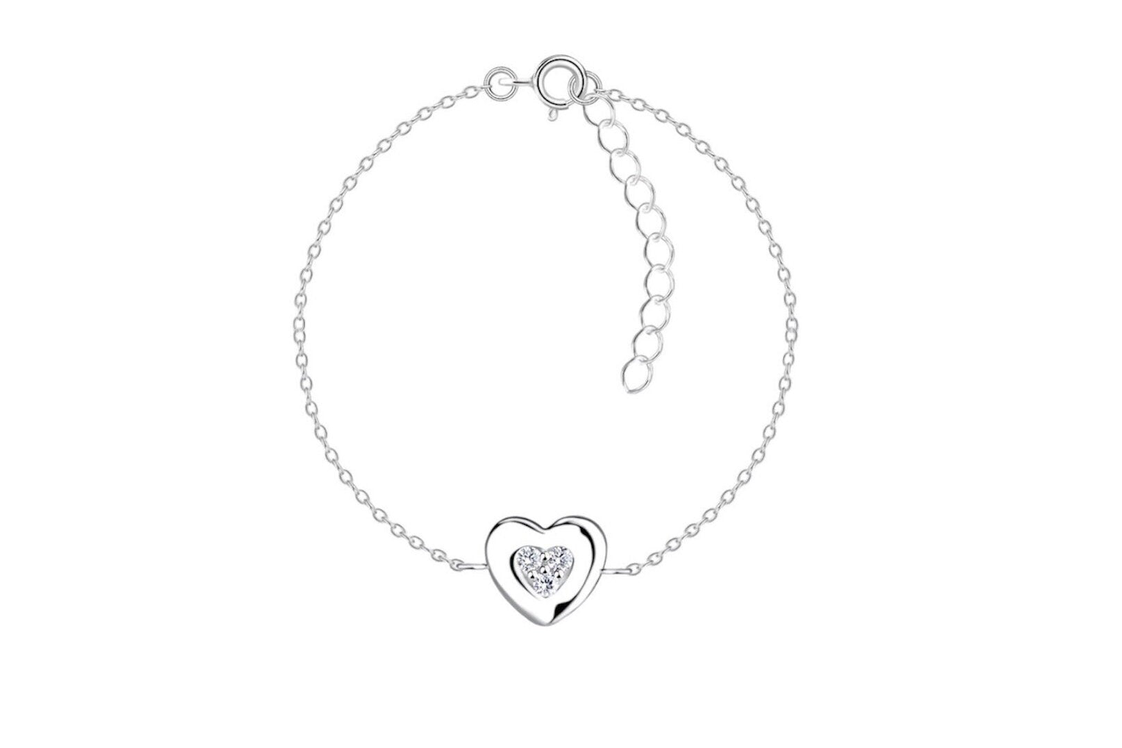 Sterling Silver Heart Bracelet