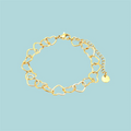 Gold Heart Chain Bracelet