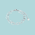 Silver Heart Chain Bracelet