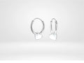 Sterling Silver Heart Hoop Earrings