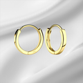 Sterling Silver 14K Gold Plain Hoops