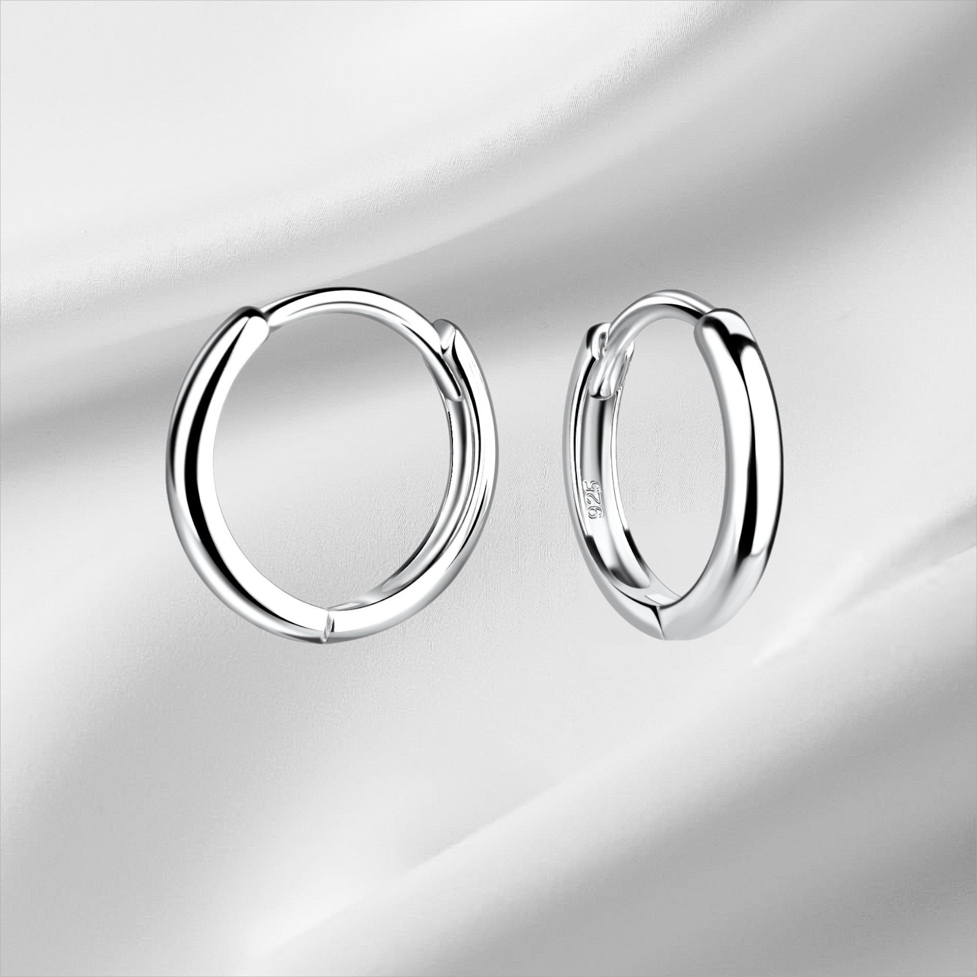 Sterling Silver Plain Hoops