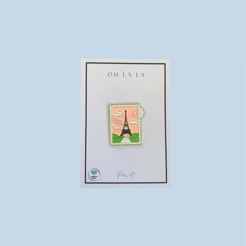 Oh La La Eiffel Tower Parisienne Enamel Pin