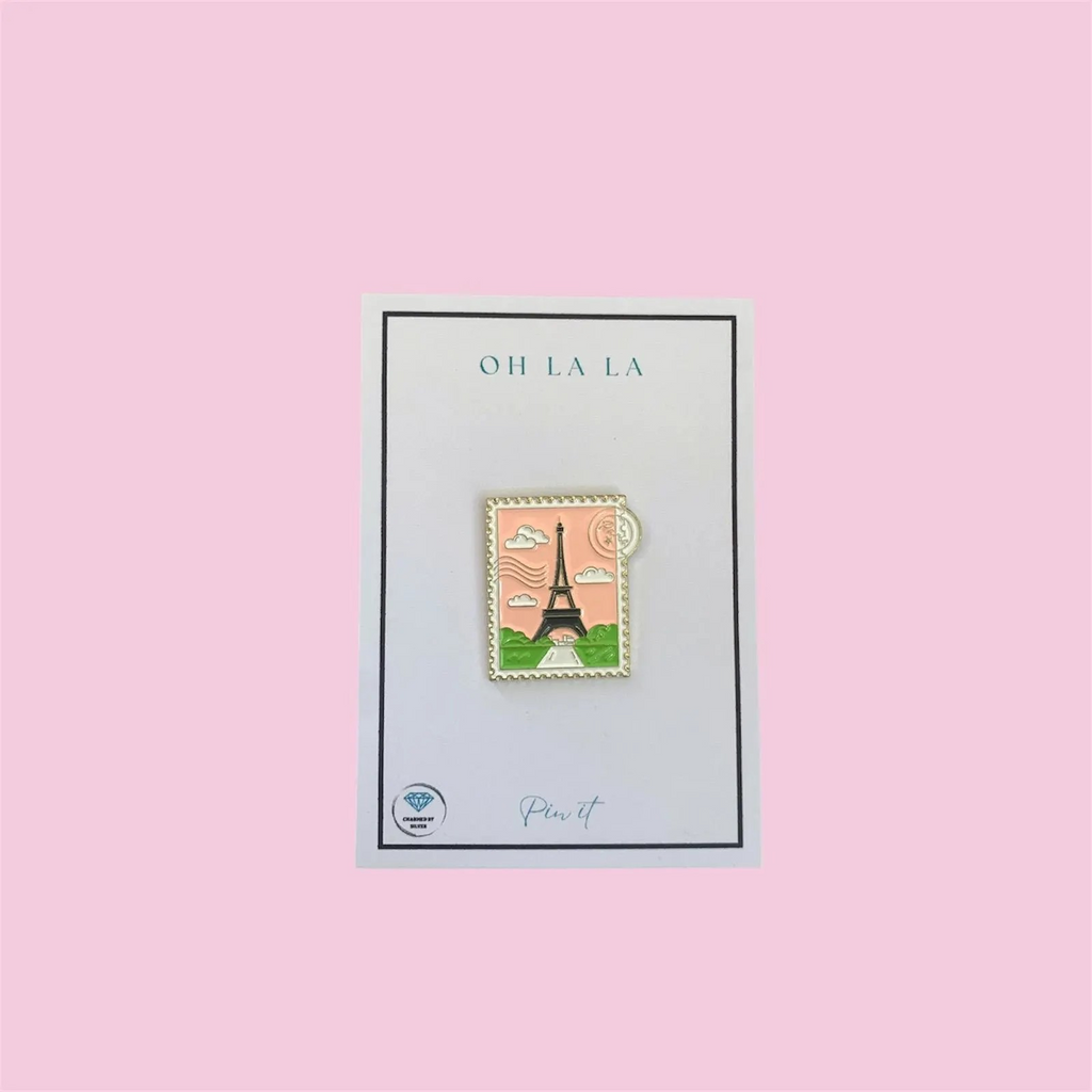 Oh La La Eiffel Tower Parisienne Enamel Pin