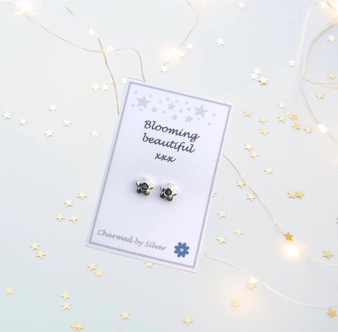 Sterling Silver Blooming Beautiful Flower Earrings