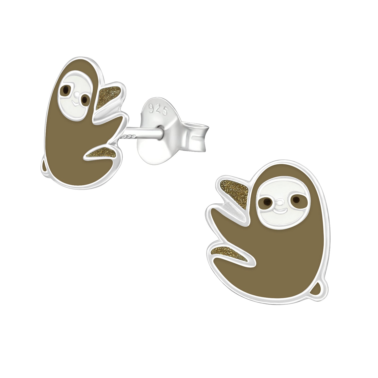 Sterling Silver Sloth Earrings - Love to sleep