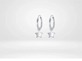 Sterling Silver Star Hoop Earrings