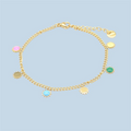 Gold Sun Charm Bracelet